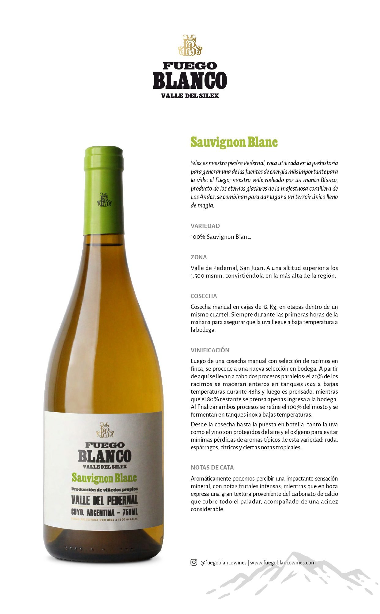 Fuego Blanco Sauvignon Blanc 2025 - Imagen 2