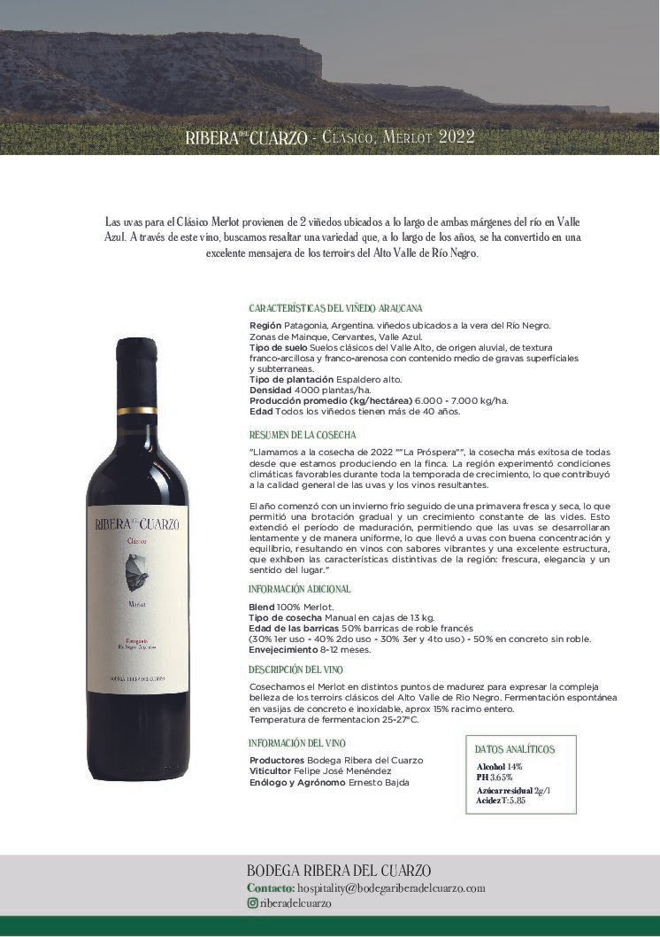 Ribera del Cuarzo Clasico Merlot 2022 - Imagen 2